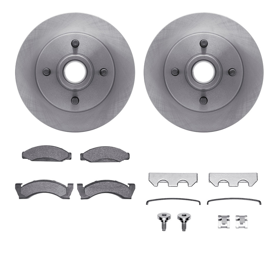 6512-55049 DFC Rotors with 5000 Advanced Brake Pads includes Hardware