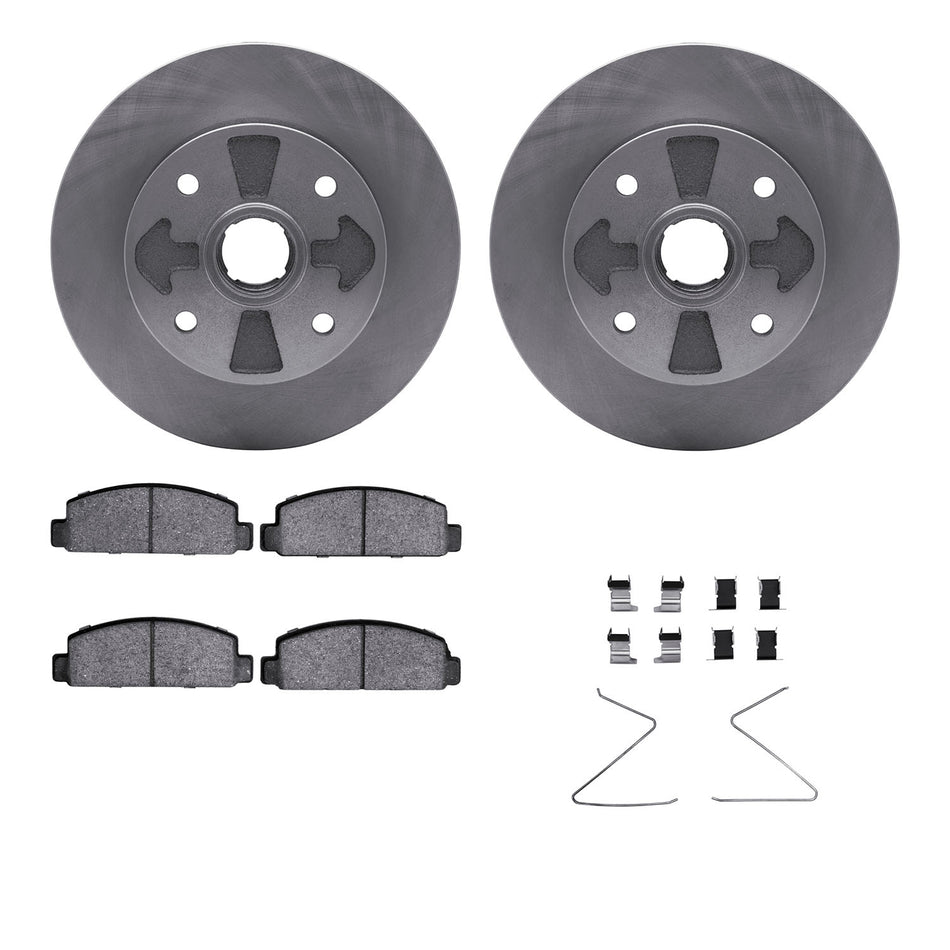 6512-80082 DFC Rotors with 5000 Advanced Brake Pads includes Hardware