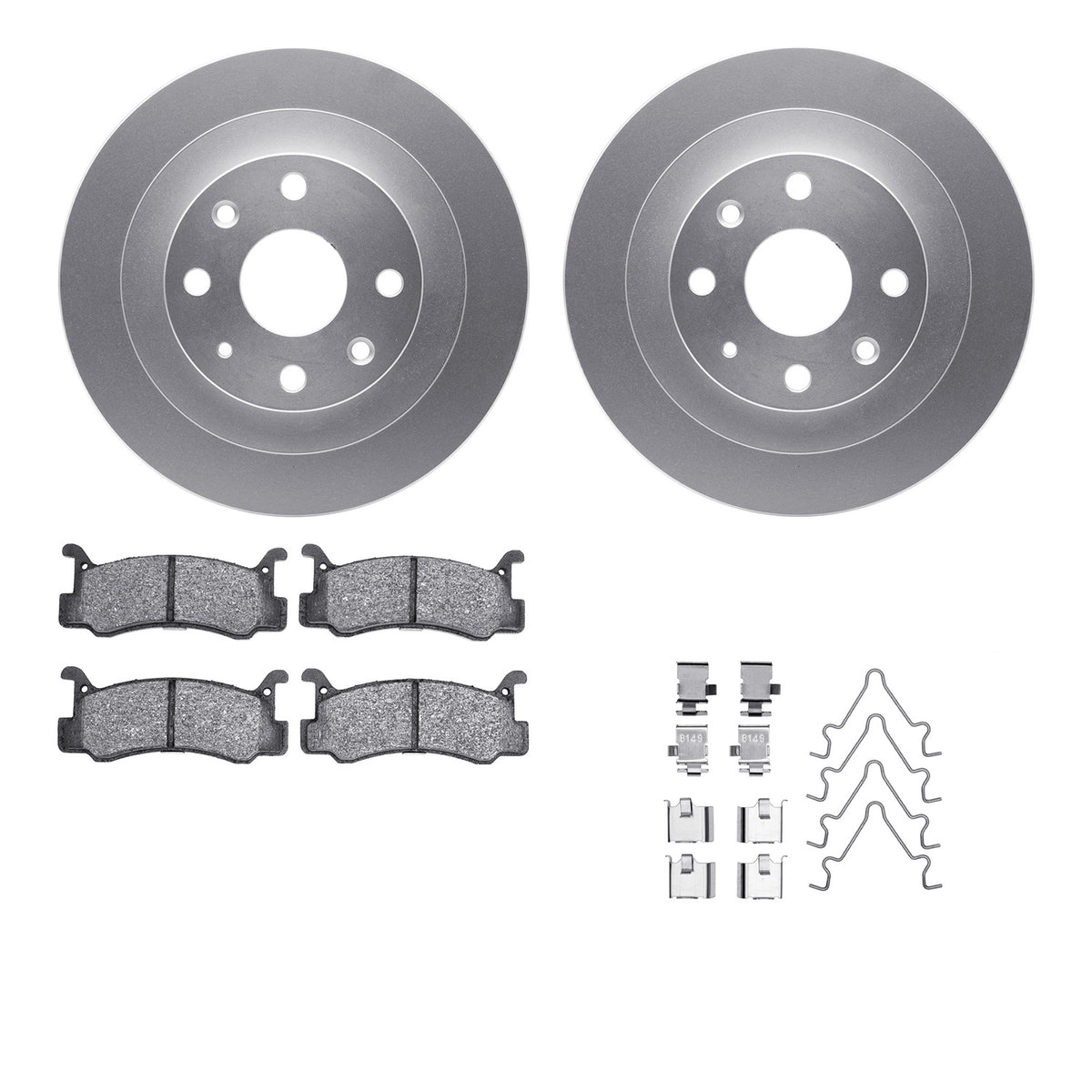 4512-99003 DFC Geospec Rotors with 5000 Advanced Brake Pads includes Hardware