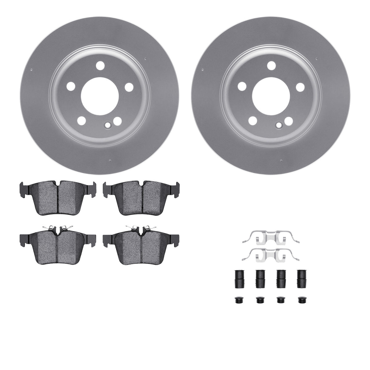 4612-63087 DFC Geospec Rotors with EURO 5000 Ceramic Brake Pads includes Hardware