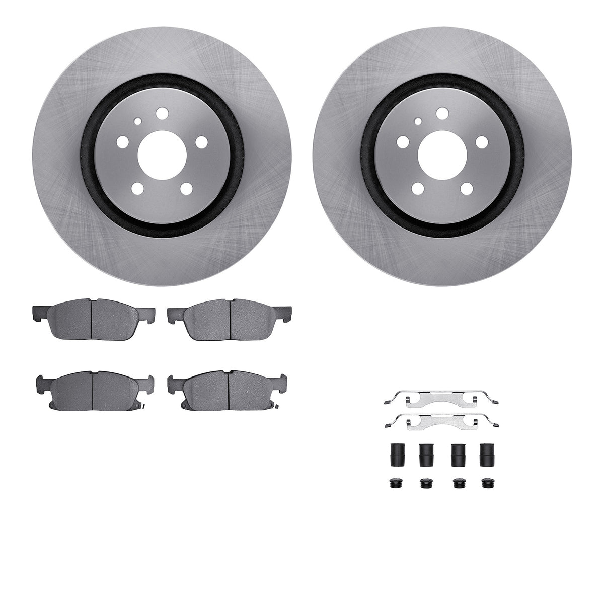 6512-55032 DFC Rotors with 5000 Advanced Brake Pads includes Hardware