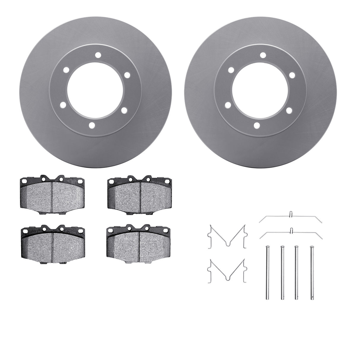 4512-76157 DFC Geospec Rotors with 5000 Advanced Brake Pads includes Hardware
