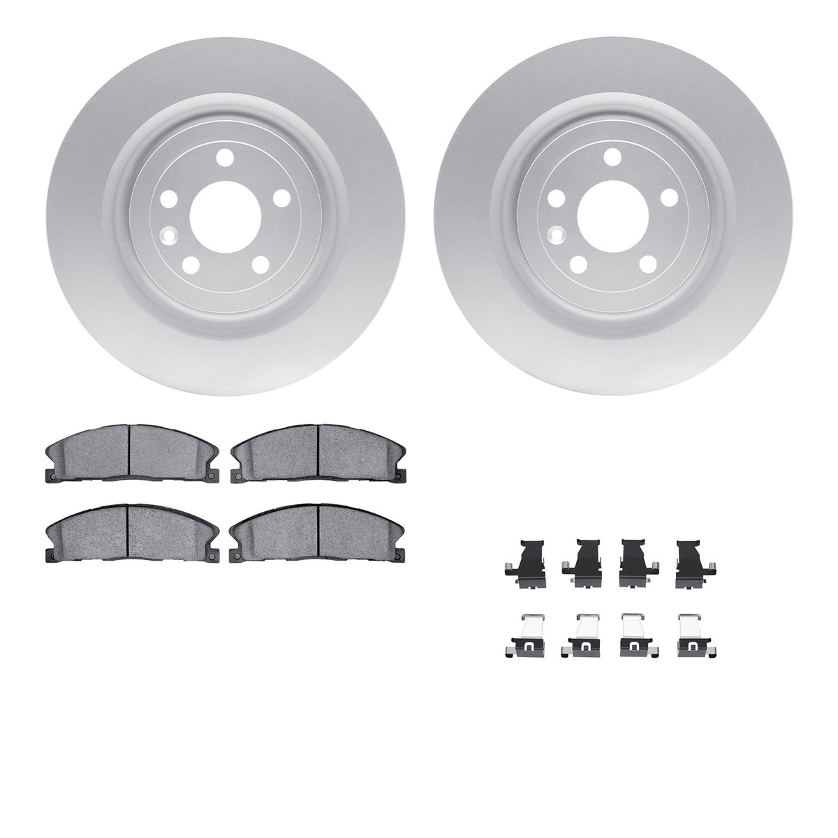 4512-99241 DFC Geospec Rotors with 5000 Advanced Brake Pads includes Hardware