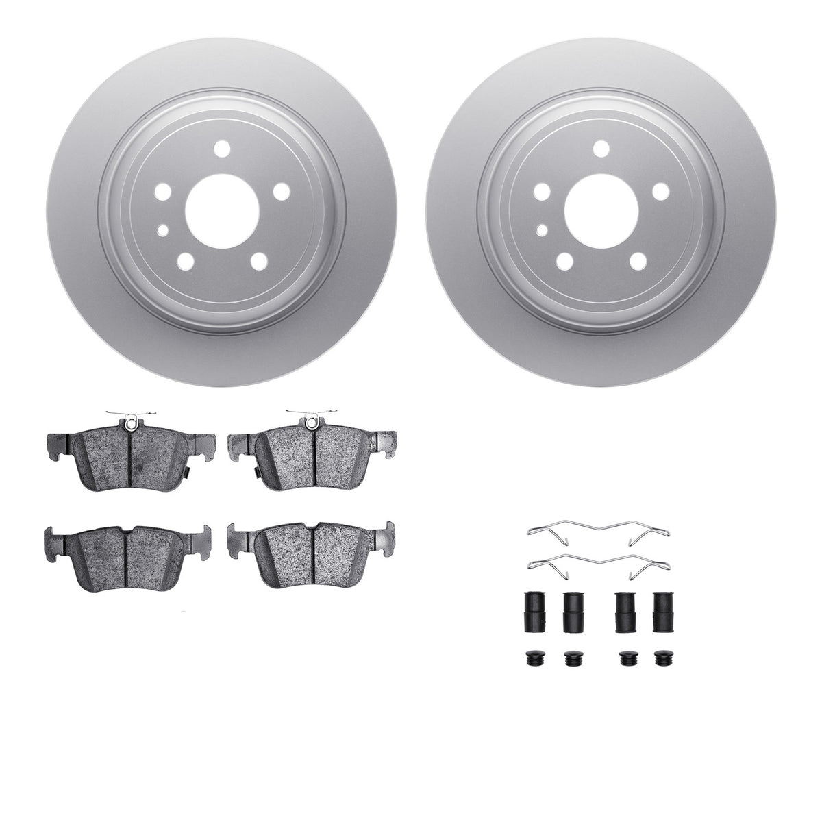 4512-99070 DFC Geospec Rotors with 5000 Advanced Brake Pads includes Hardware