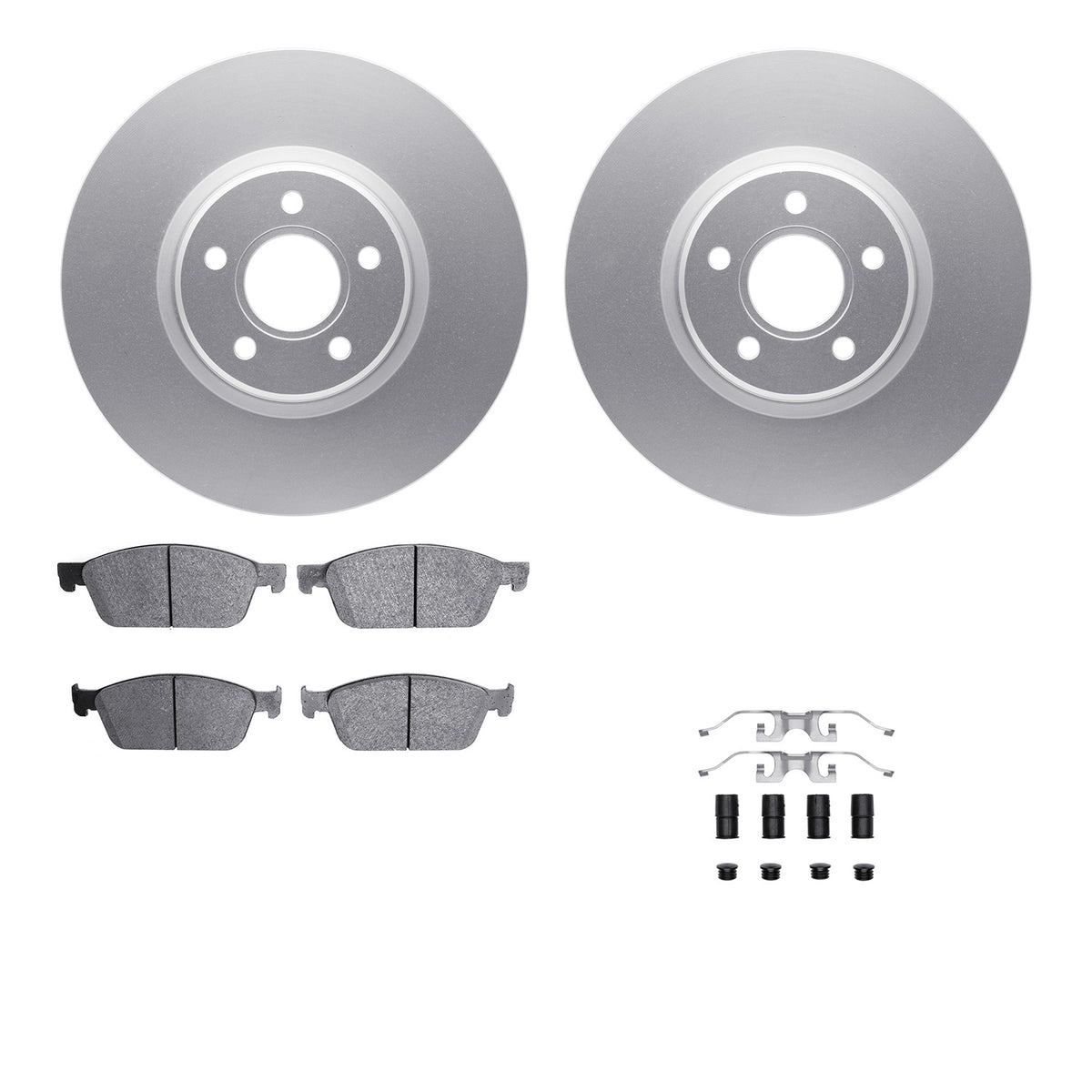 4512-99068 DFC Geospec Rotors with 5000 Advanced Brake Pads includes Hardware