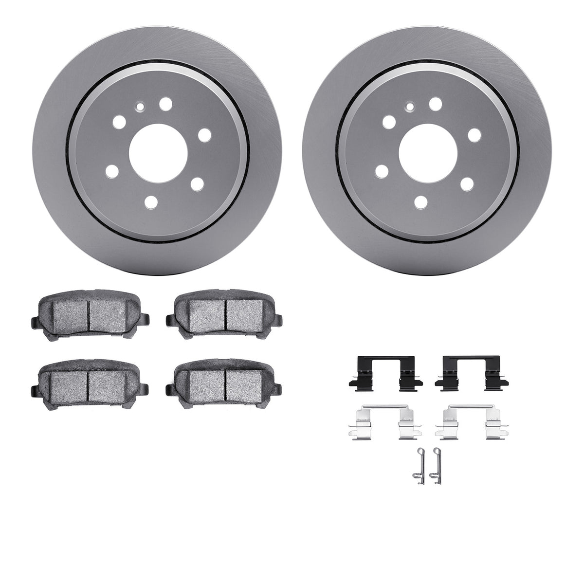 4512-48145 DFC Geospec Rotors with 5000 Advanced Brake Pads includes Hardware