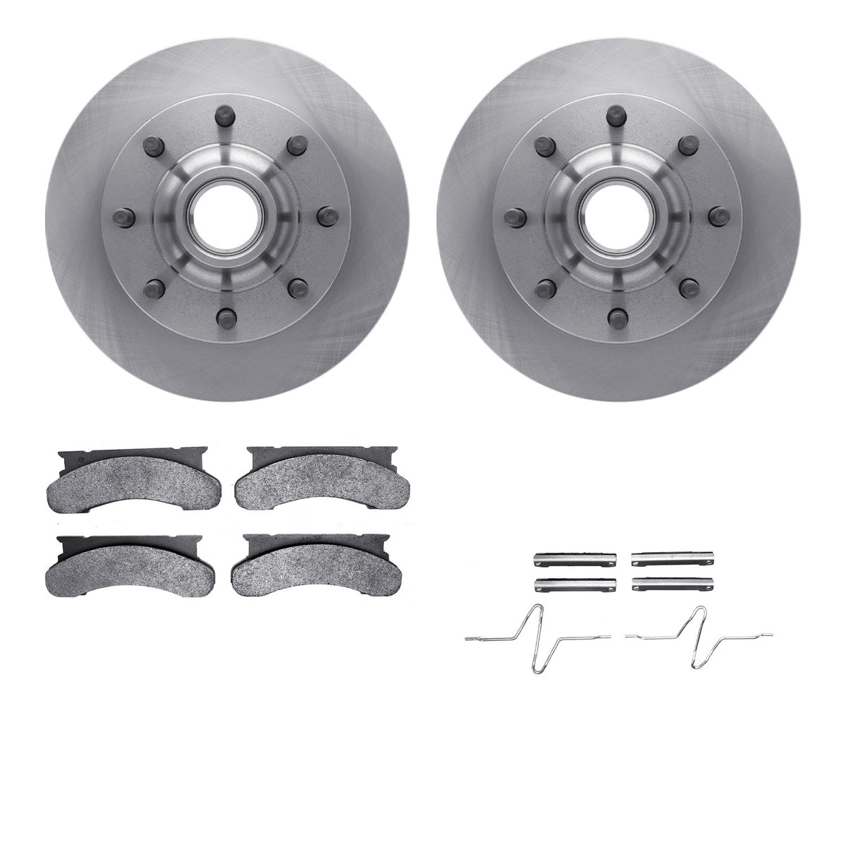 6512-99300 DFC Rotors with 5000 Advanced Brake Pads includes Hardware