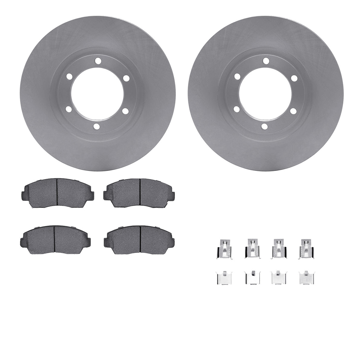 6512-80256 DFC Rotors with 5000 Advanced Brake Pads includes Hardware