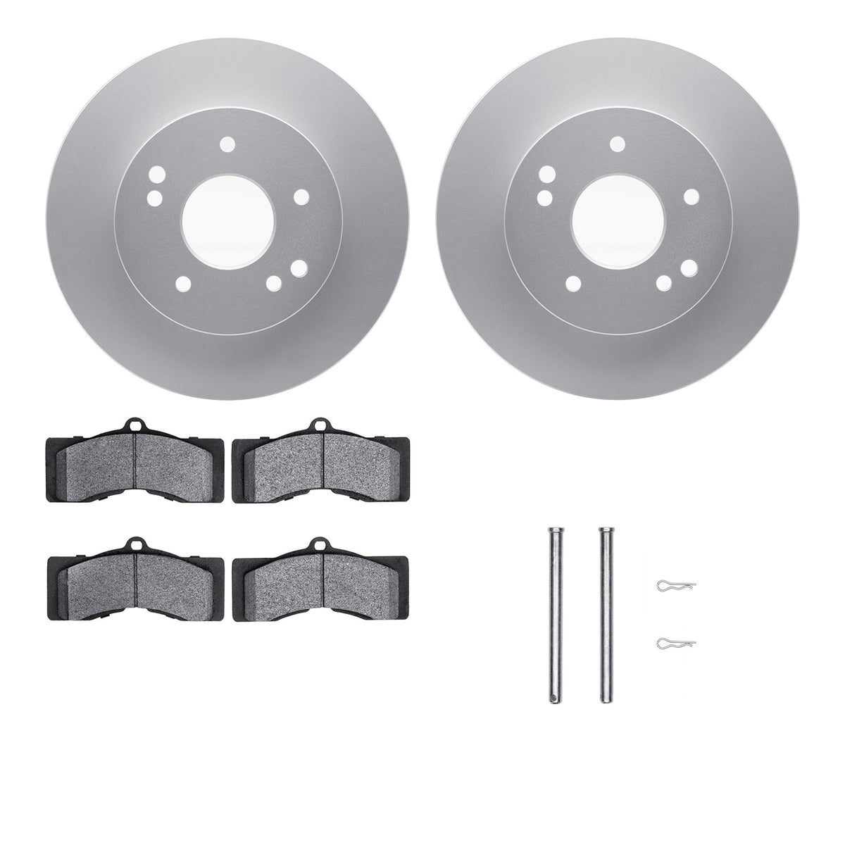 4512-47062 DFC Geospec Rotors with 5000 Advanced Brake Pads includes Hardware