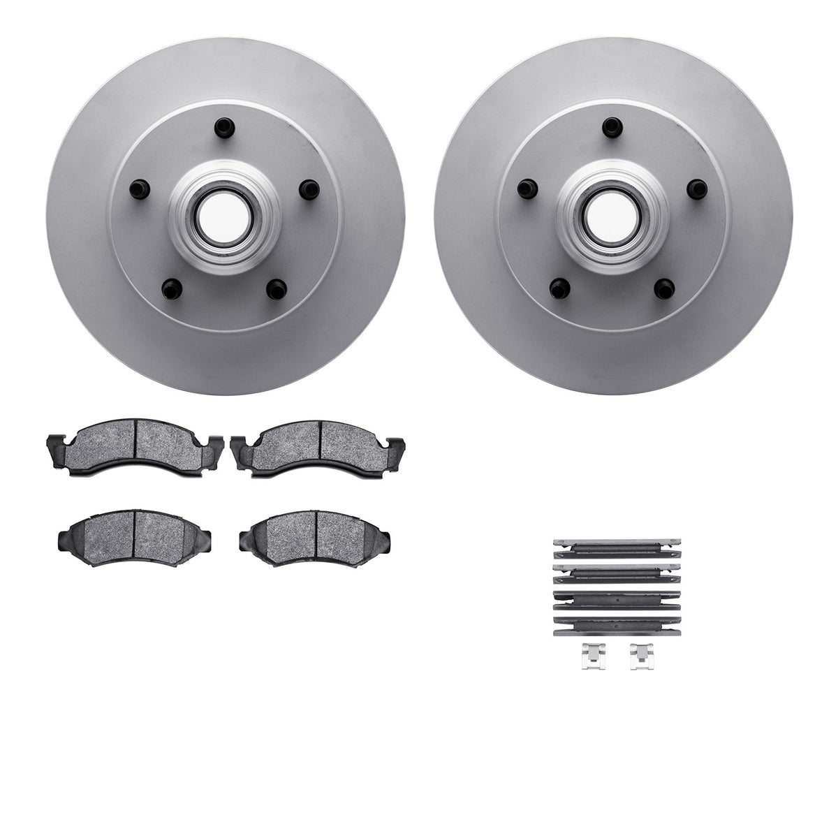 4512-99102 DFC Geospec Rotors with 5000 Advanced Brake Pads includes Hardware