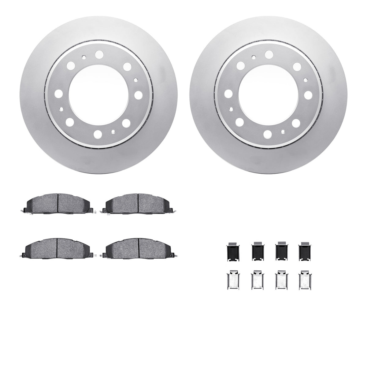 4512-40159 DFC Geospec Rotors with 5000 Advanced Brake Pads includes Hardware