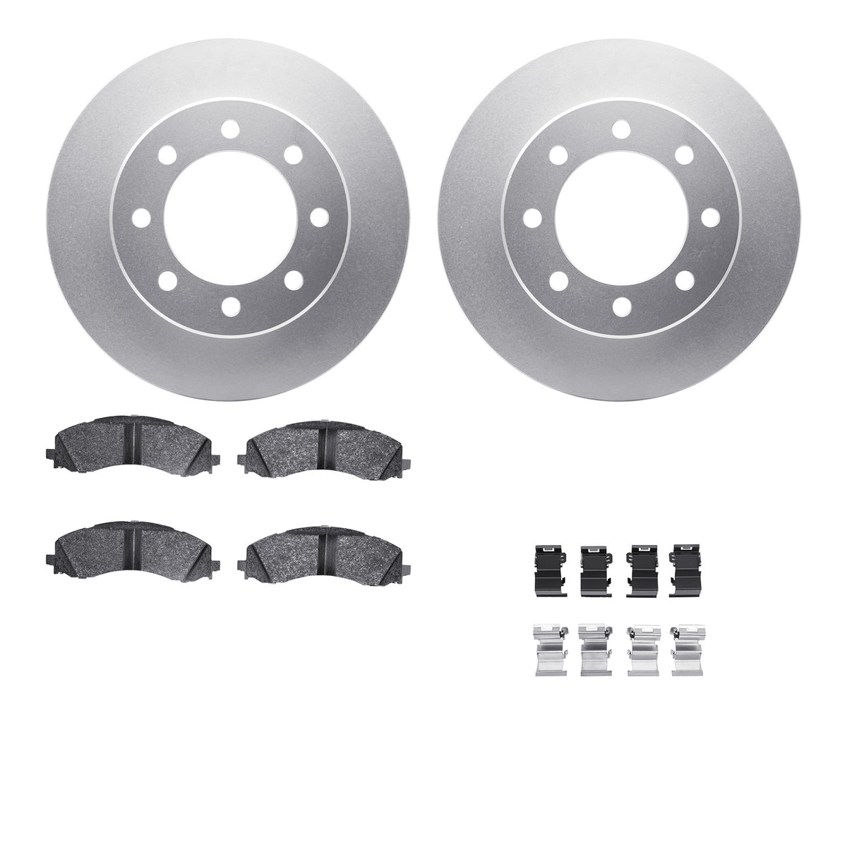 4512-40150 DFC Geospec Rotors with 5000 Advanced Brake Pads includes Hardware