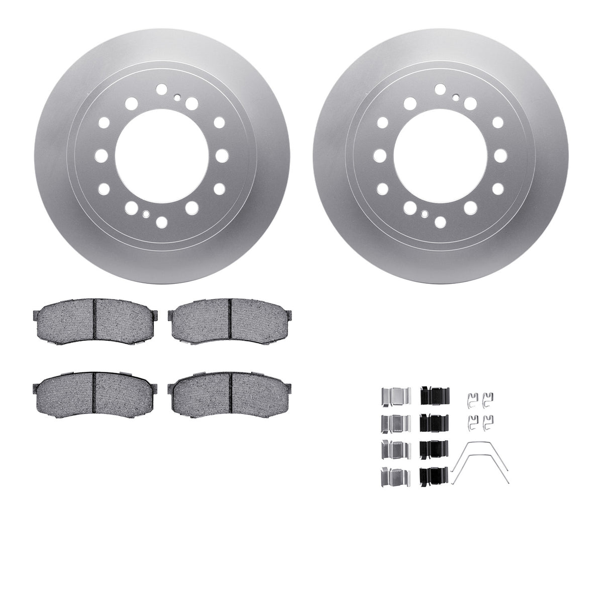 4512-76189 DFC Geospec Rotors with 5000 Advanced Brake Pads includes Hardware