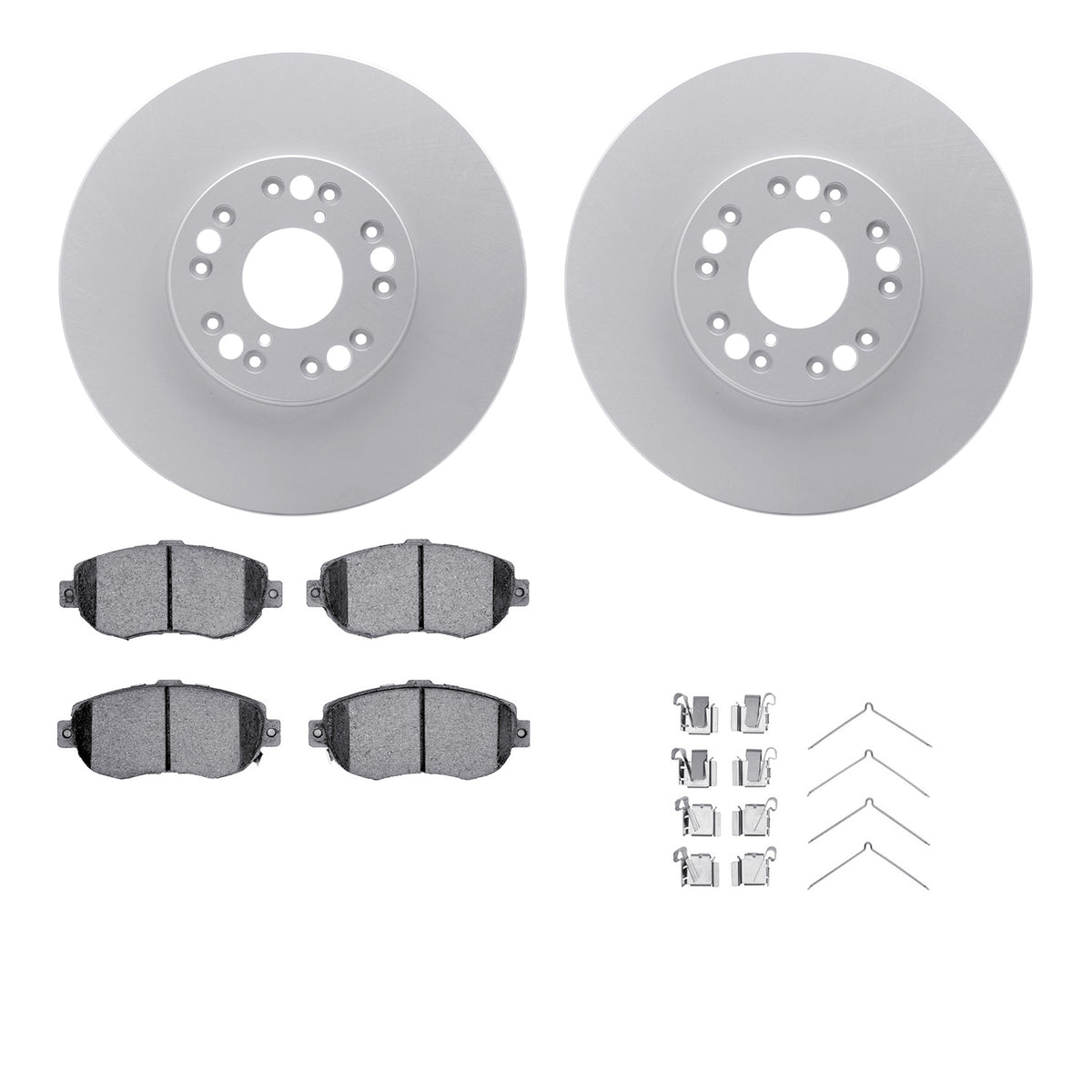 4512-75039 DFC Geospec Rotors with 5000 Advanced Brake Pads includes Hardware