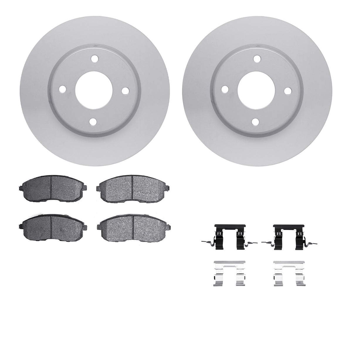 4512-67104 DFC Geospec Rotors with 5000 Advanced Brake Pads includes Hardware