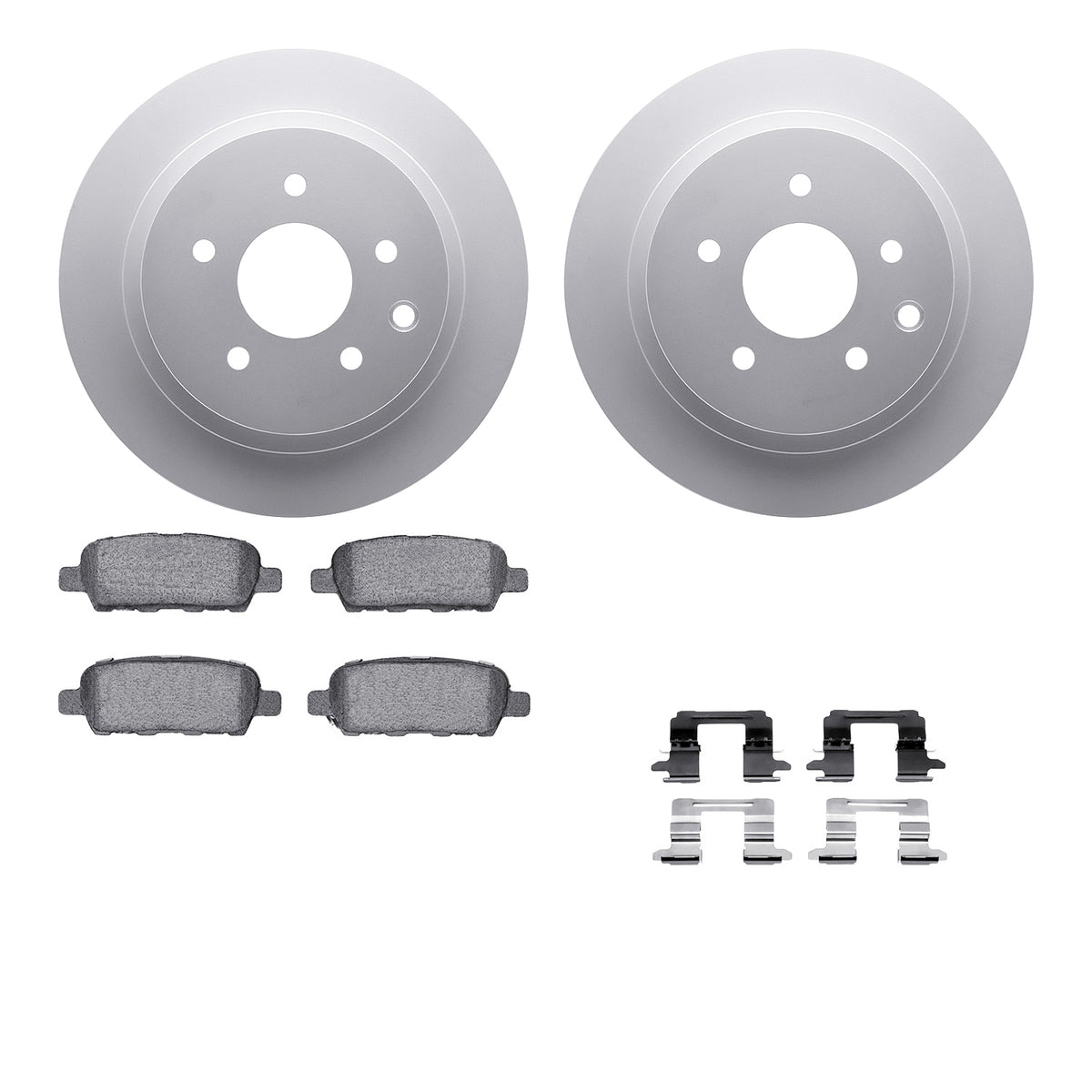 4512-67130 DFC Geospec Rotors with 5000 Advanced Brake Pads includes Hardware