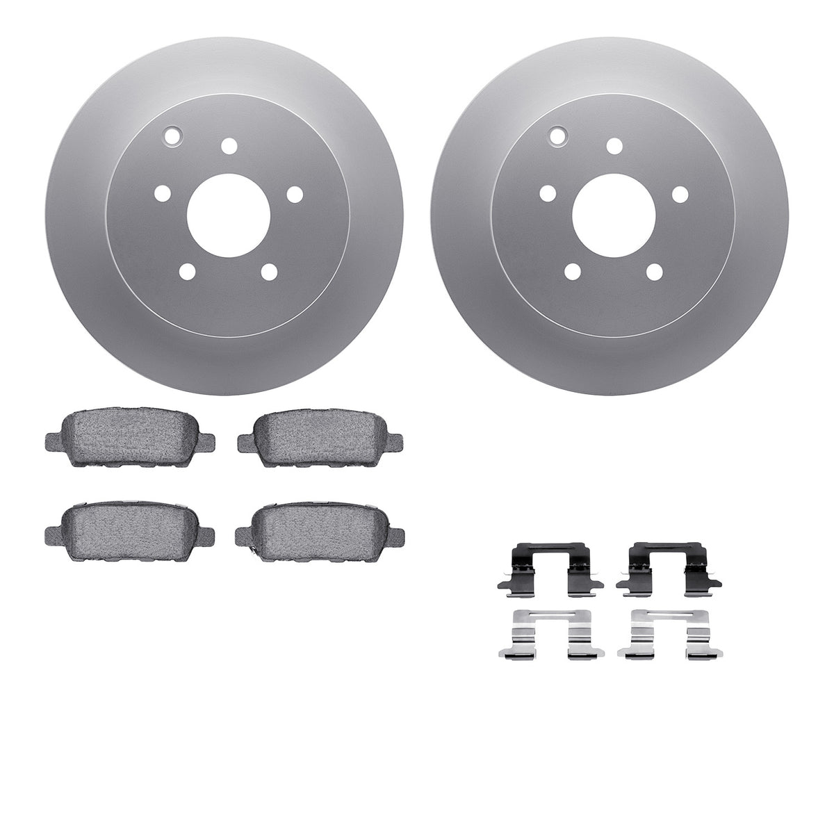4512-67131 DFC Geospec Rotors with 5000 Advanced Brake Pads includes Hardware