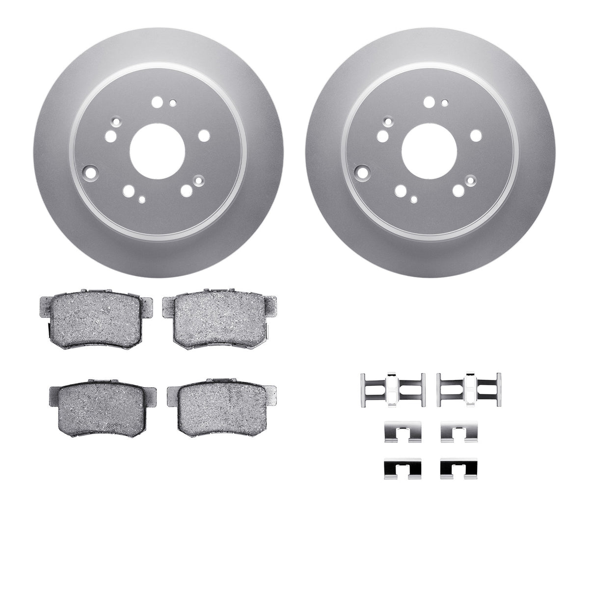 4512-59168 DFC Geospec Rotors with 5000 Advanced Brake Pads includes Hardware