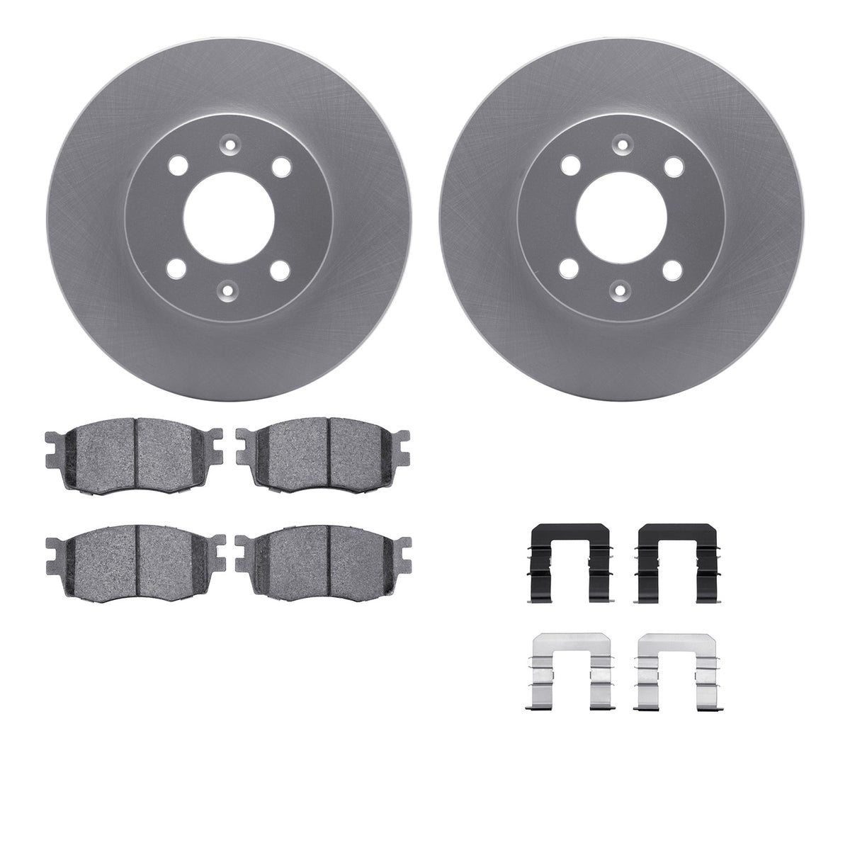 4512-03091 DFC Geospec Rotors with 5000 Advanced Brake Pads includes Hardware