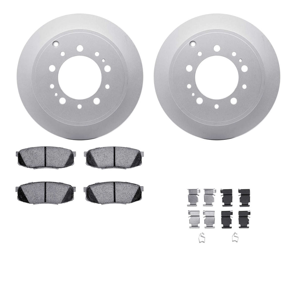 4512-76182 DFC Geospec Rotors with 5000 Advanced Brake Pads includes Hardware