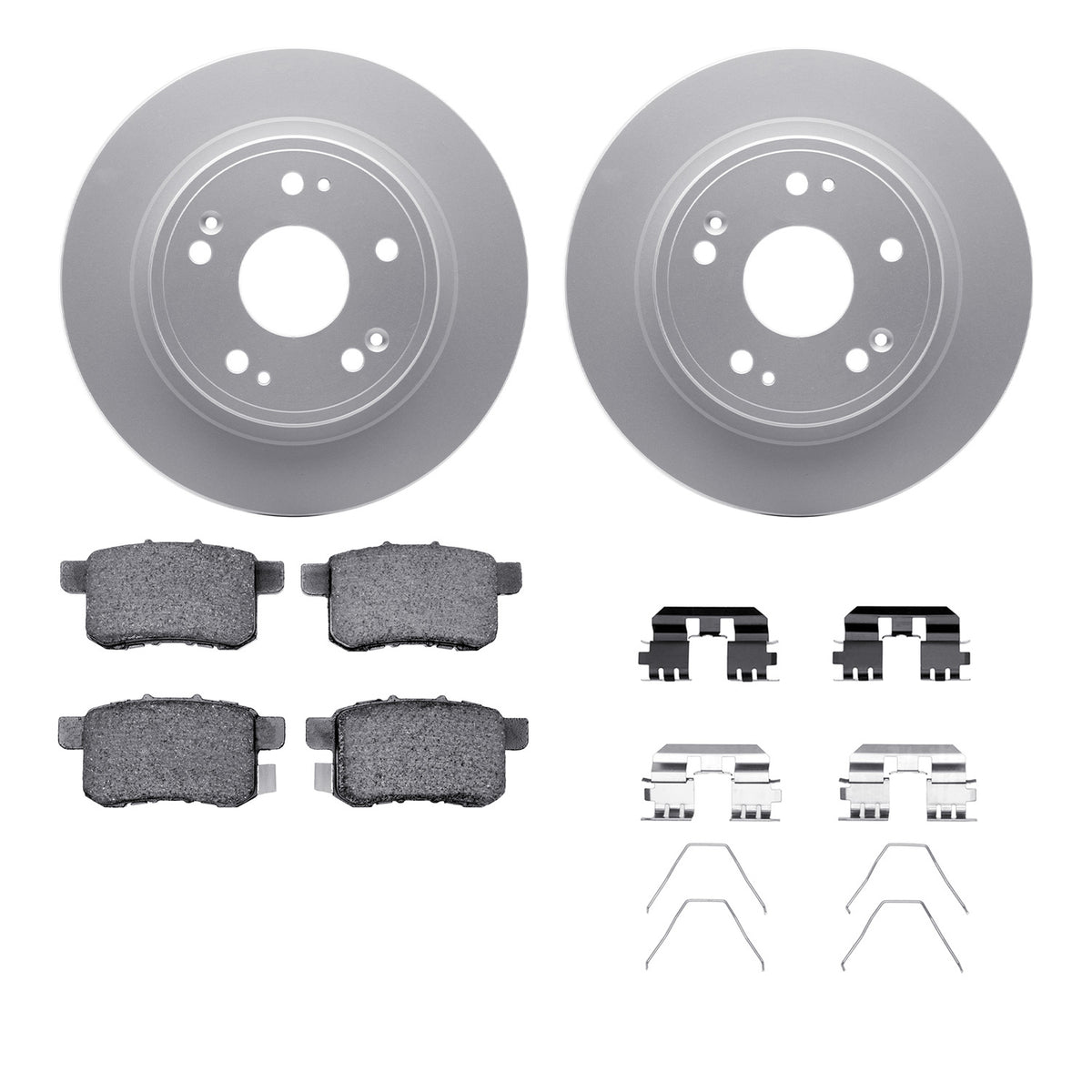 4512-59131 DFC Geospec Rotors with 5000 Advanced Brake Pads includes Hardware