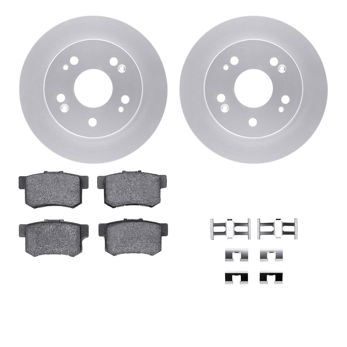 4512-59117 DFC Geospec Rotors with 5000 Advanced Brake Pads includes Hardware