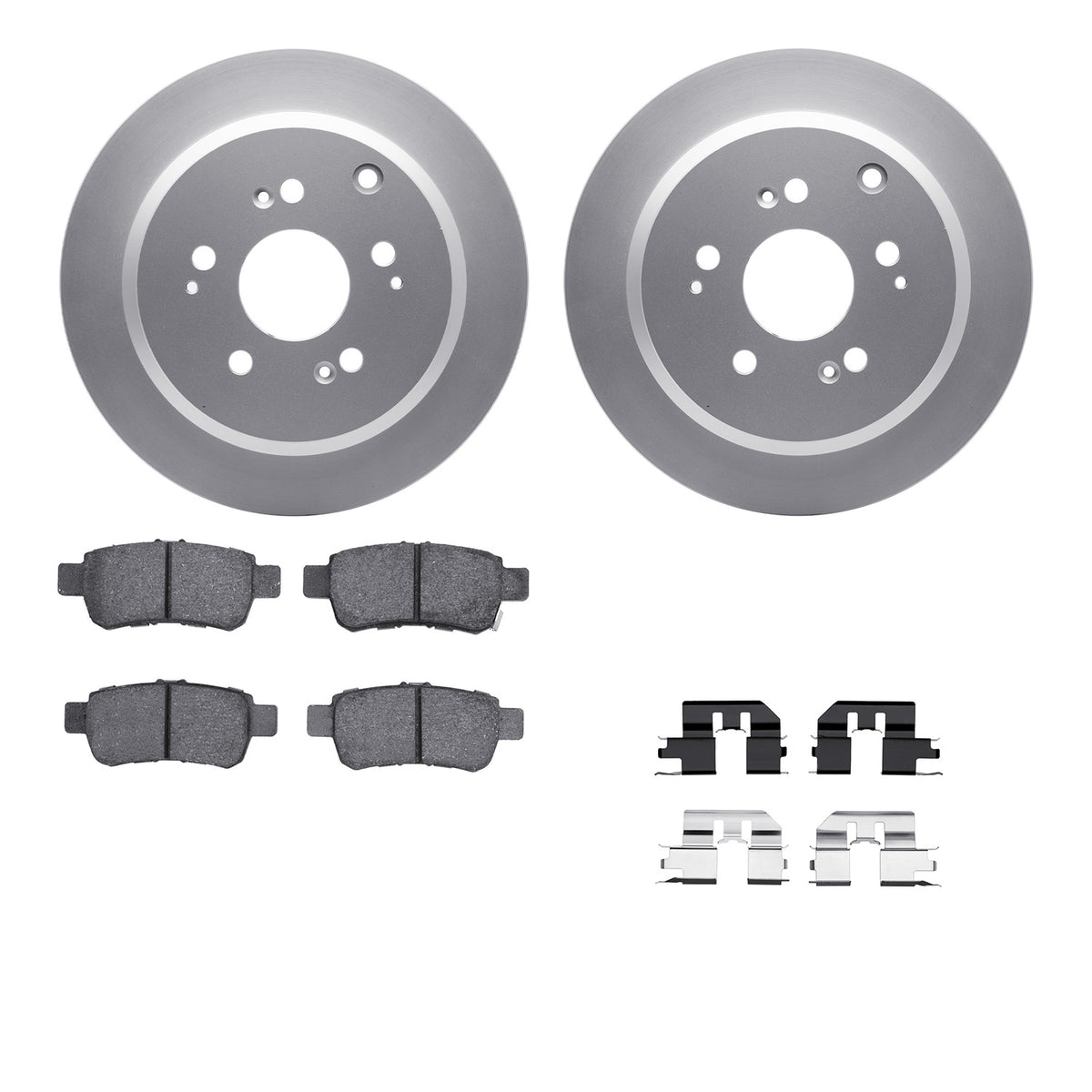 4512-59170 DFC Geospec Rotors with 5000 Advanced Brake Pads includes Hardware