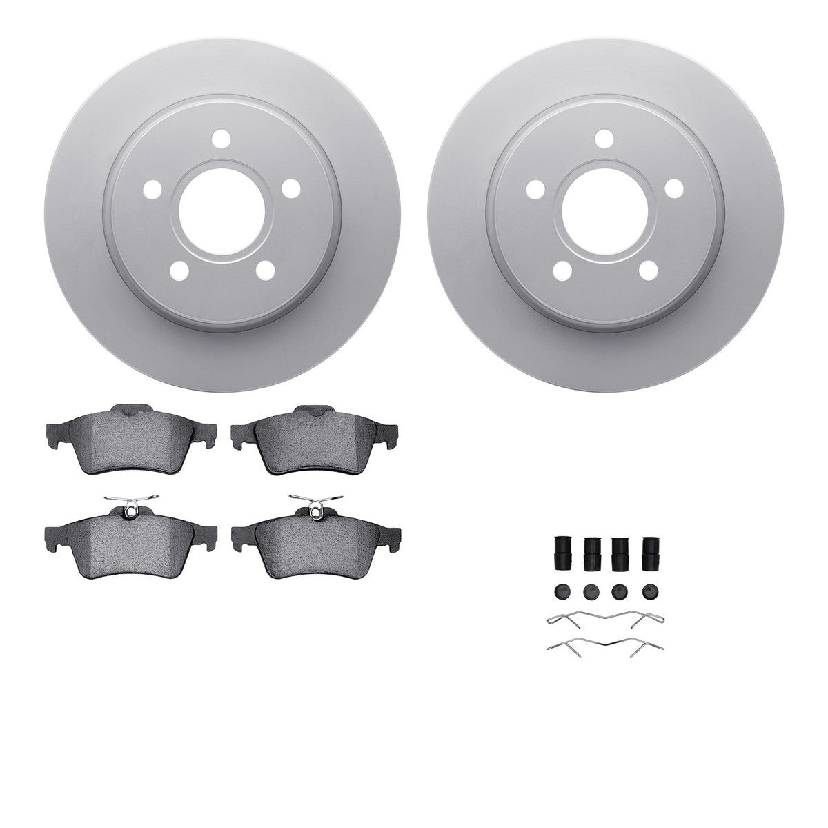 4512-99058 DFC Geospec Rotors with 5000 Advanced Brake Pads includes Hardware