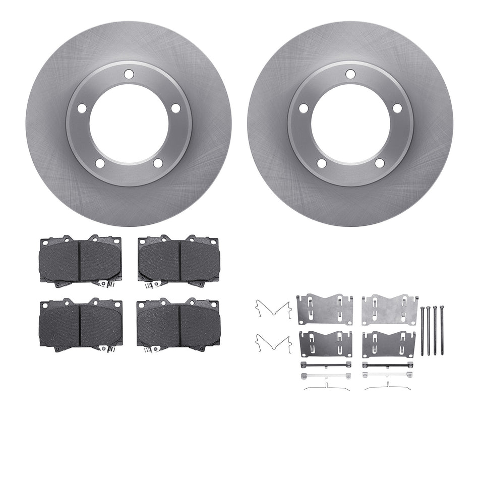 6512-76593 DFC Rotors with 5000 Advanced Brake Pads includes Hardware