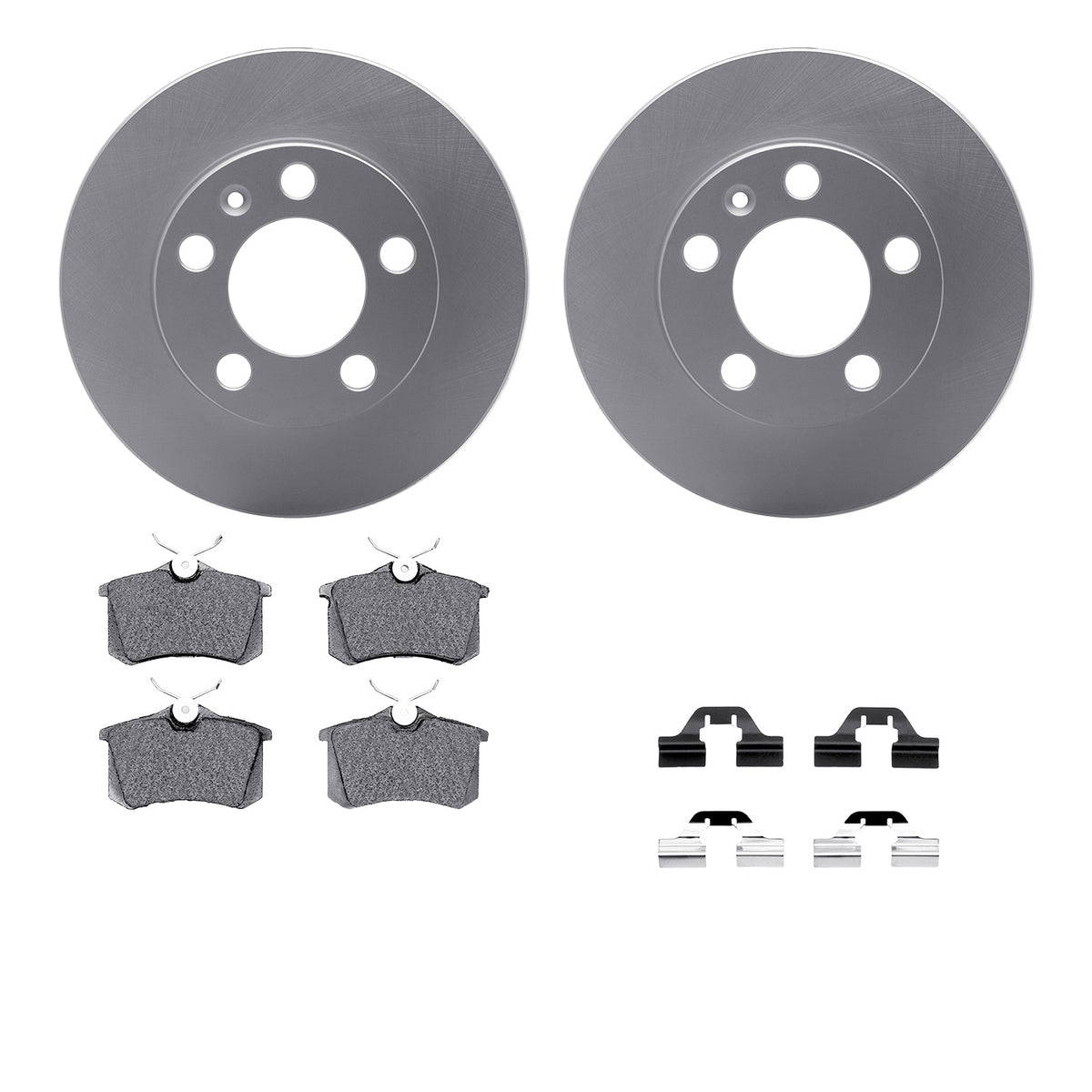 4512-74094 DFC Geospec Rotors with 5000 Advanced Brake Pads includes Hardware