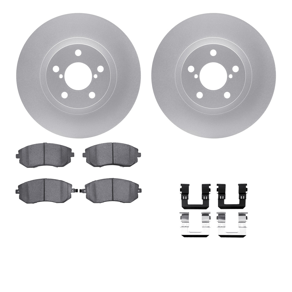 4512-13049 DFC Geospec Rotors with 5000 Advanced Brake Pads includes Hardware