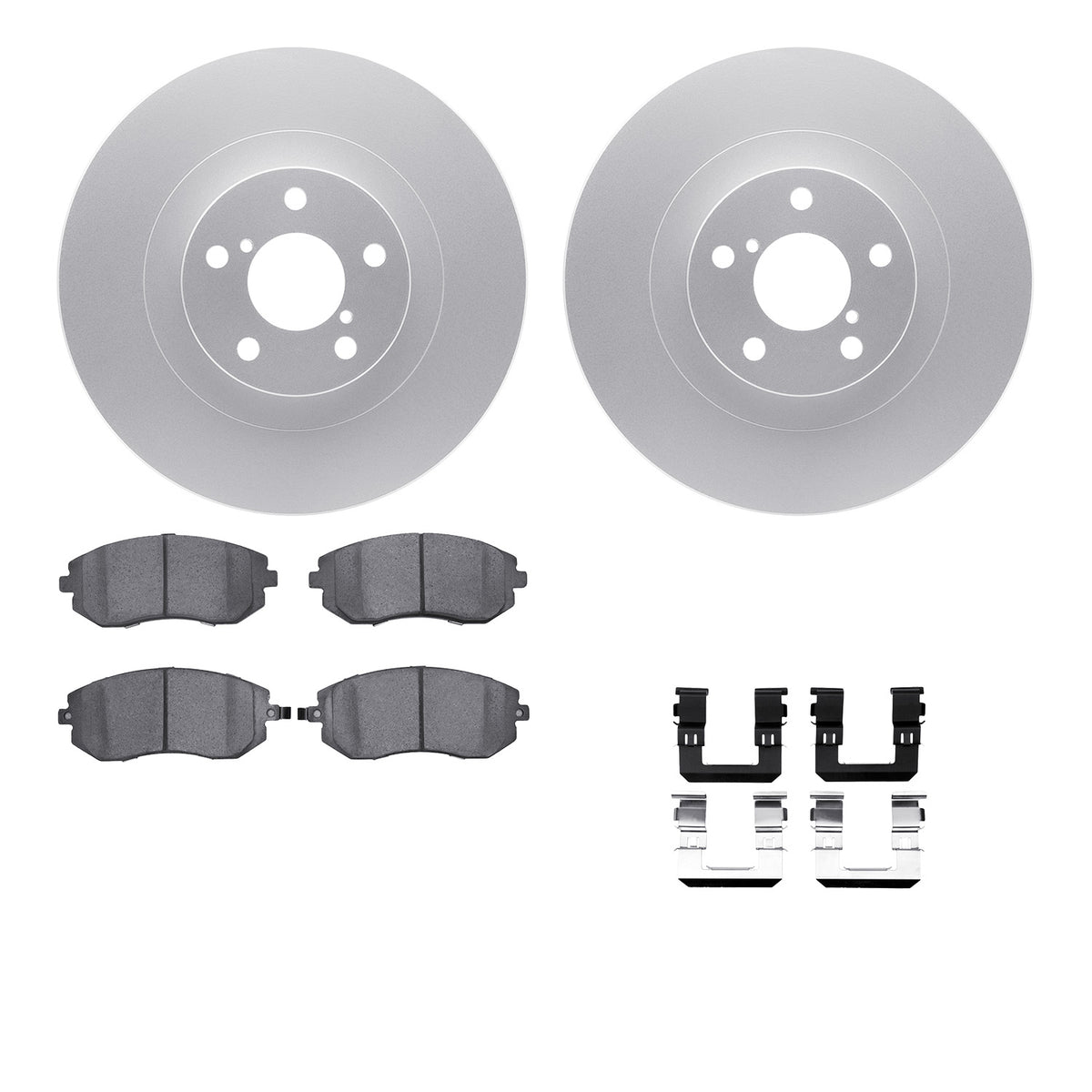 4512-13078 DFC Geospec Rotors with 5000 Advanced Brake Pads includes Hardware