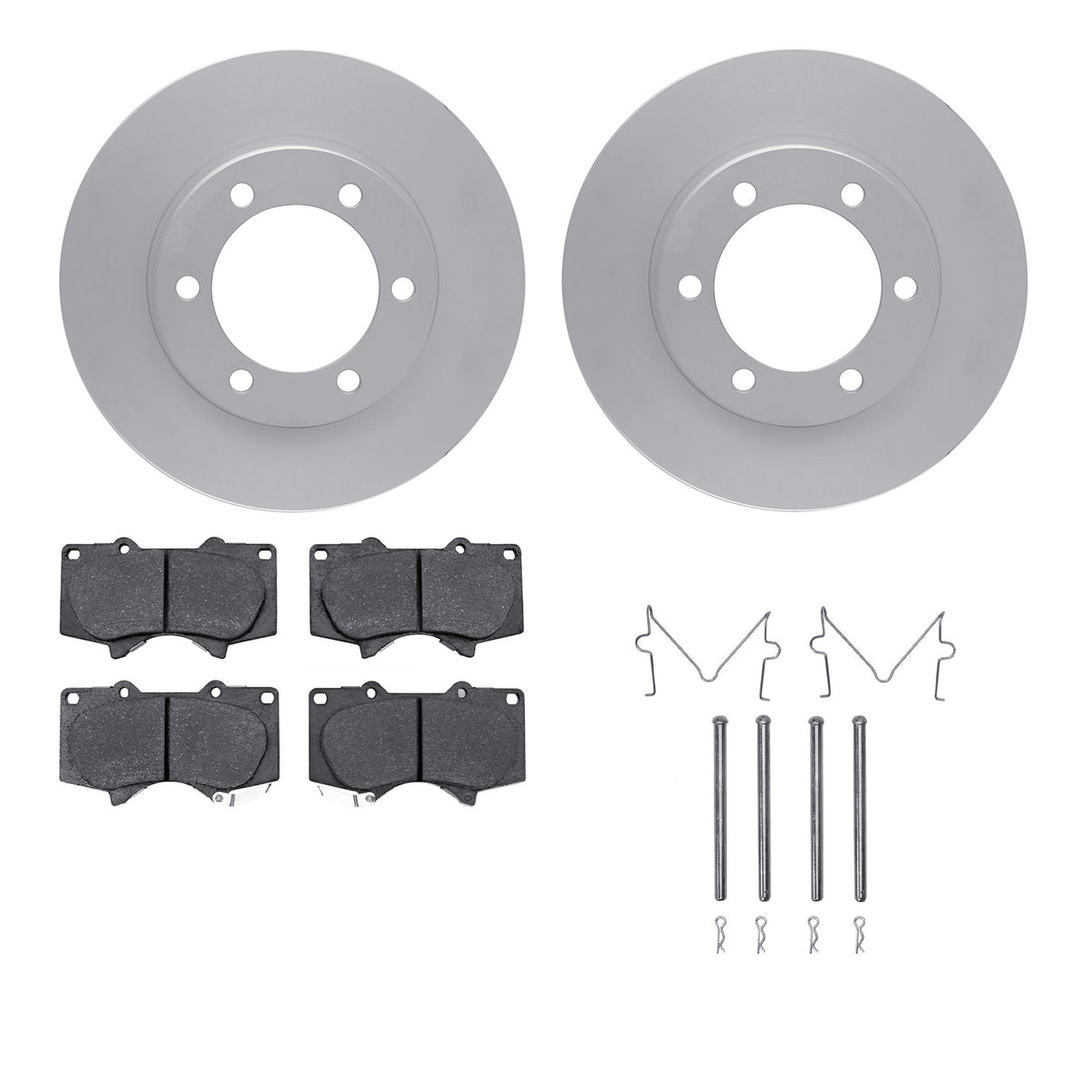 4512-76169 DFC Geospec Rotors with 5000 Advanced Brake Pads includes Hardware