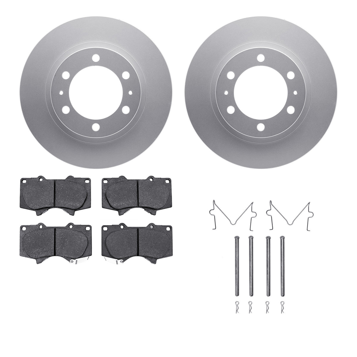 4512-76173 DFC Geospec Rotors with 5000 Advanced Brake Pads includes Hardware