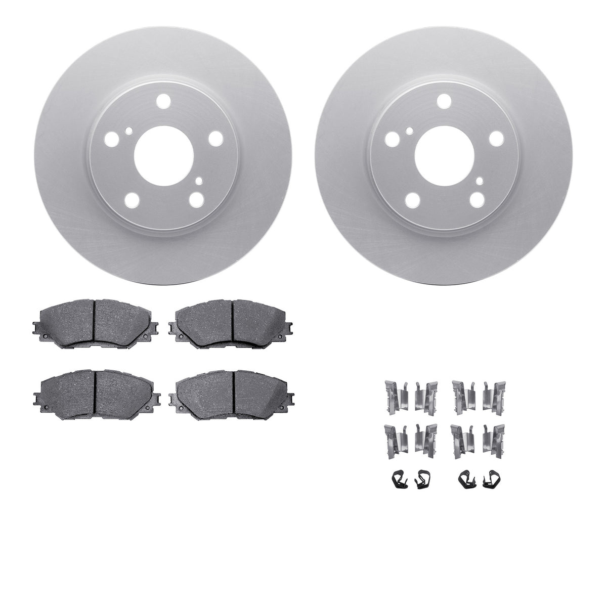4512-76180 DFC Geospec Rotors with 5000 Advanced Brake Pads includes Hardware
