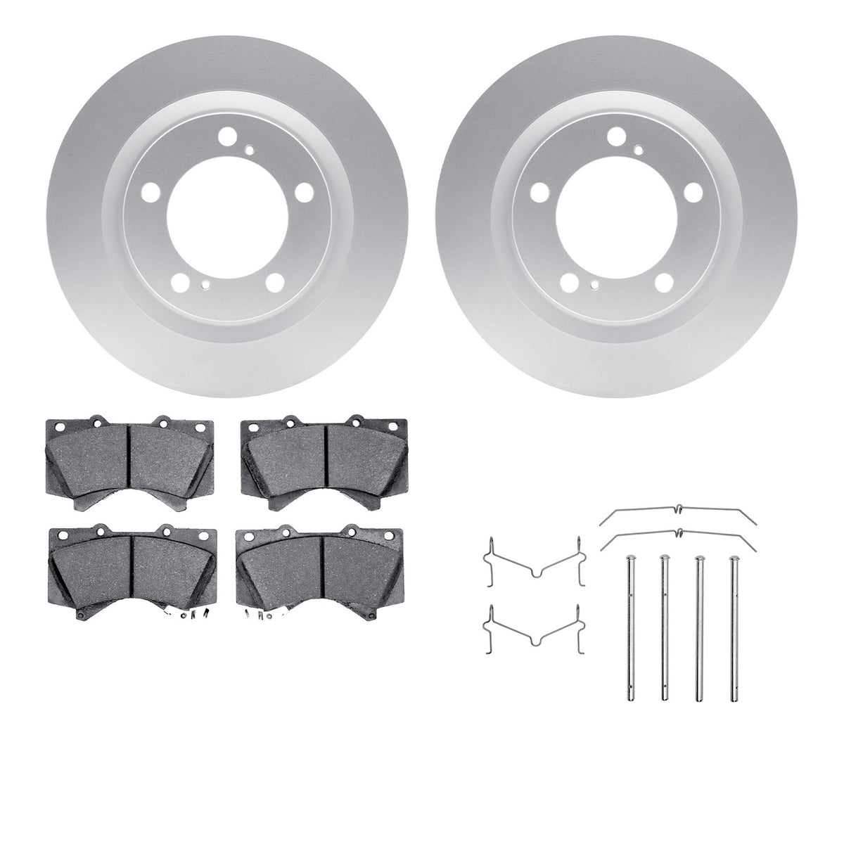 4512-76181 DFC Geospec Rotors with 5000 Advanced Brake Pads includes Hardware