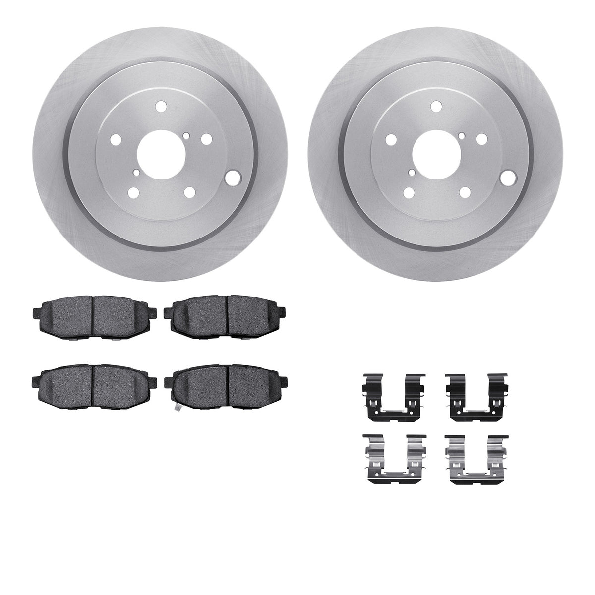 6512-13207 DFC Rotors with 5000 Advanced Brake Pads includes Hardware