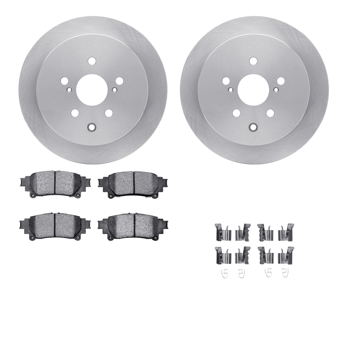 6512-76689 DFC Rotors with 5000 Advanced Brake Pads includes Hardware