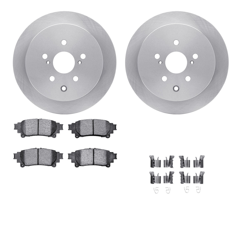 6512-76689 DFC Rotors with 5000 Advanced Brake Pads includes Hardware