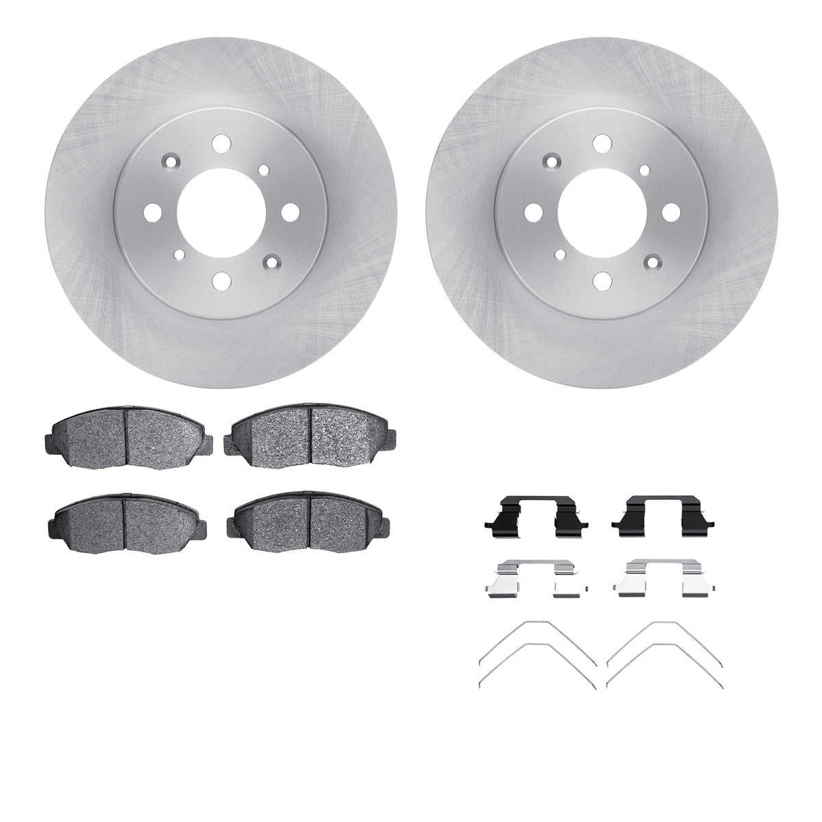6512-59198 DFC Rotors with 5000 Advanced Brake Pads includes Hardware