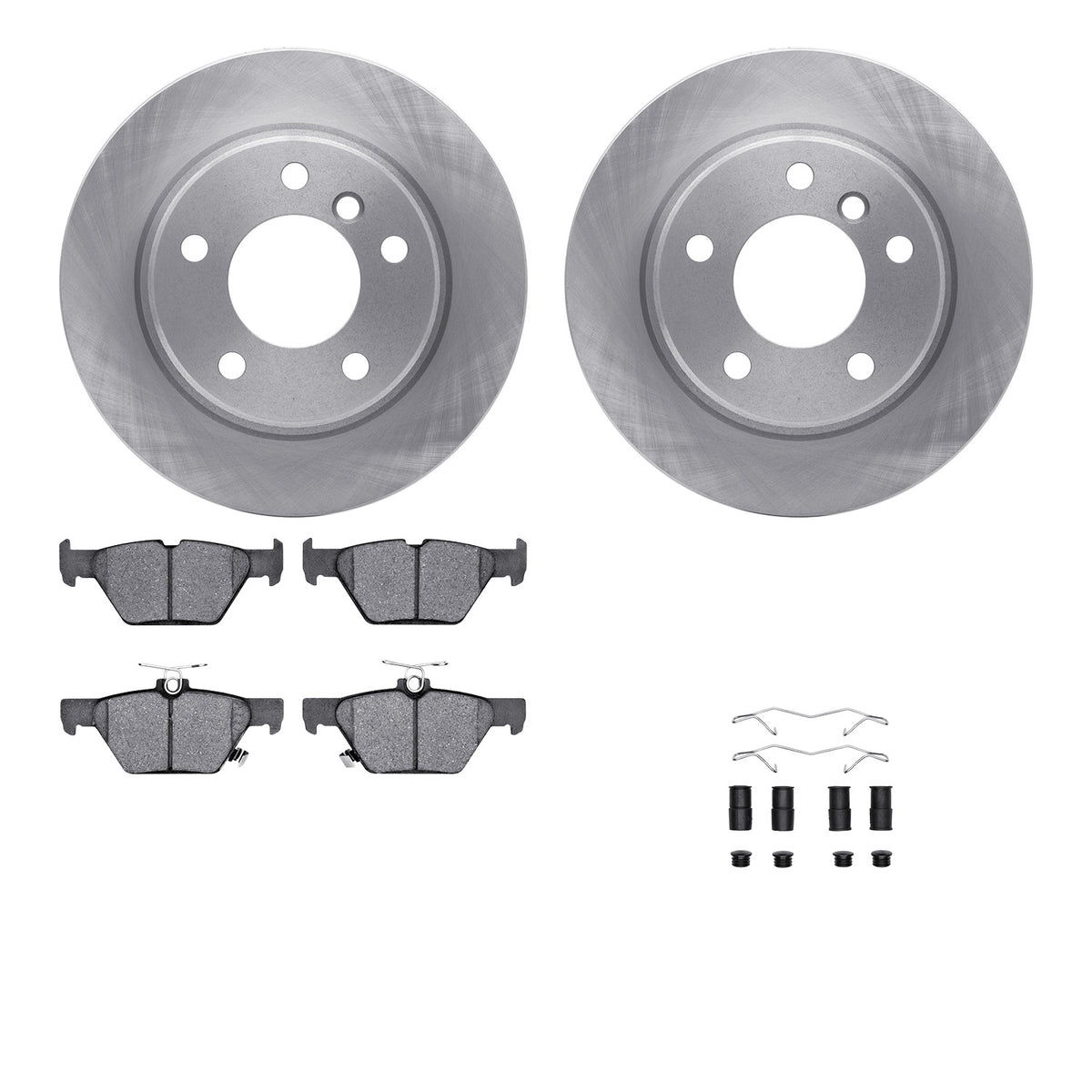 6512-13182 DFC Rotors with 5000 Advanced Brake Pads includes Hardware