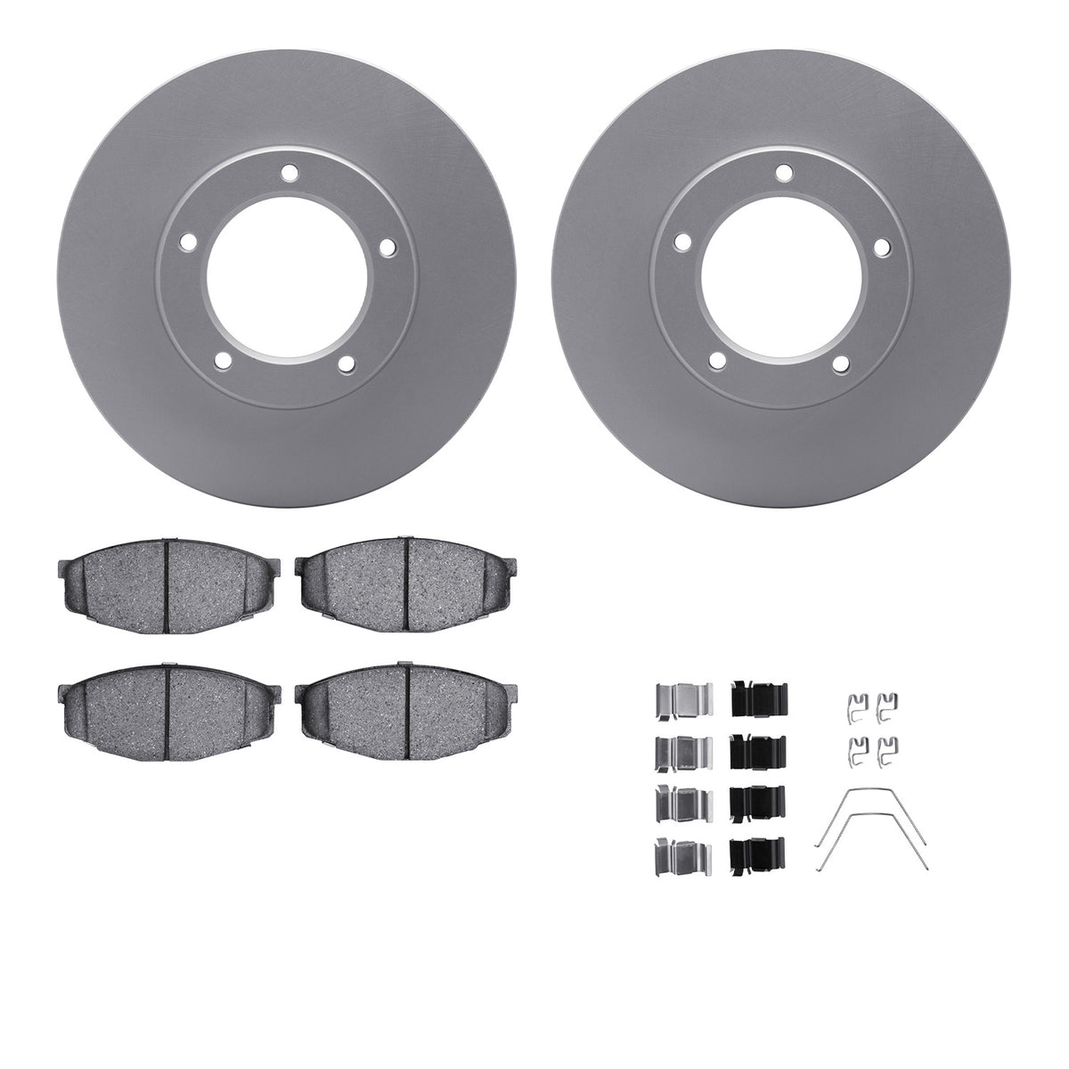 4512-76156 DFC Geospec Rotors with 5000 Advanced Brake Pads includes Hardware