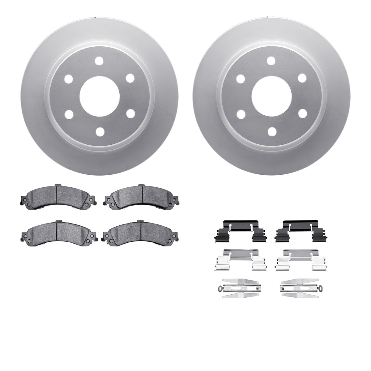 4512-48116 DFC Geospec Rotors with 5000 Advanced Brake Pads includes Hardware