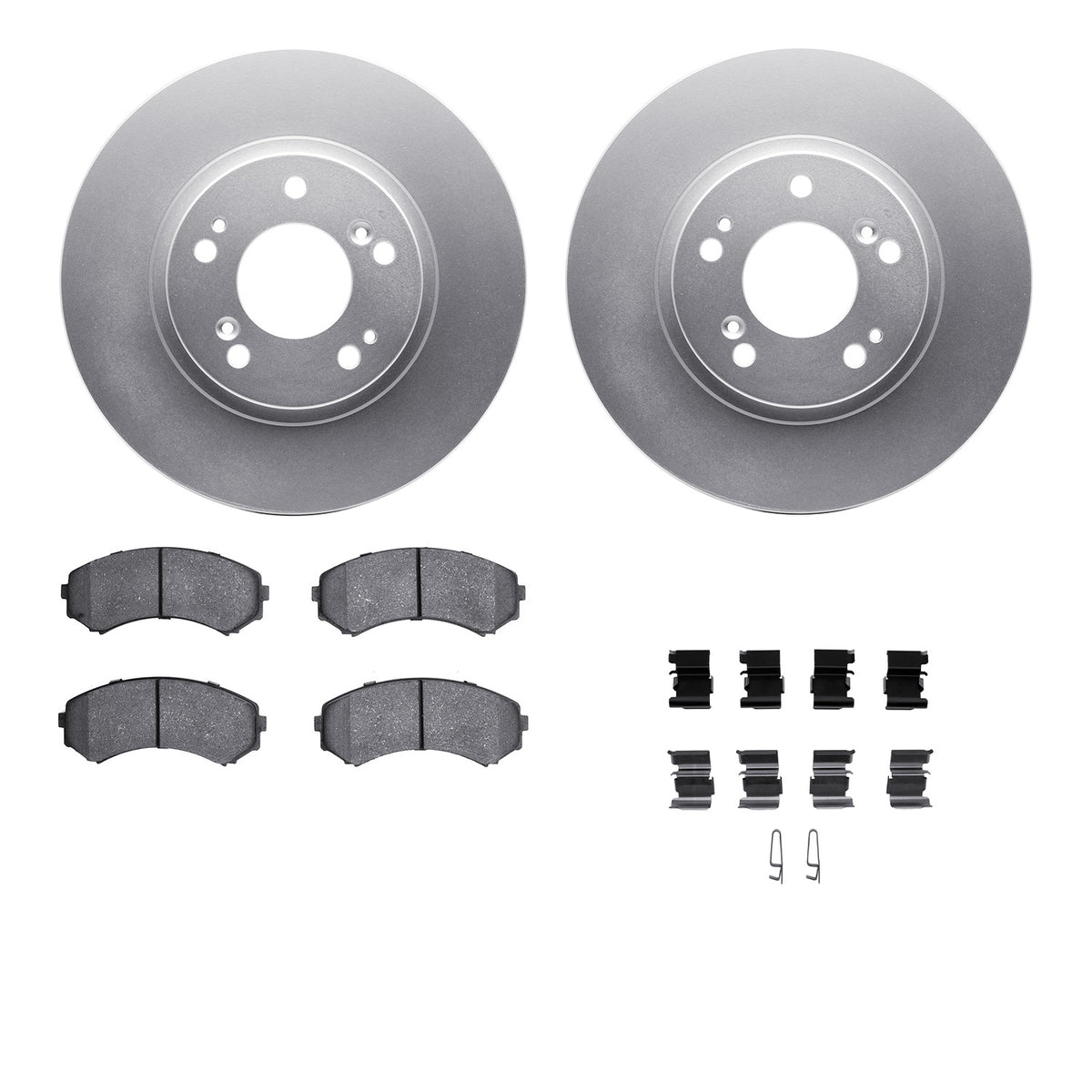 4512-72079 DFC Geospec Rotors with 5000 Advanced Brake Pads includes Hardware