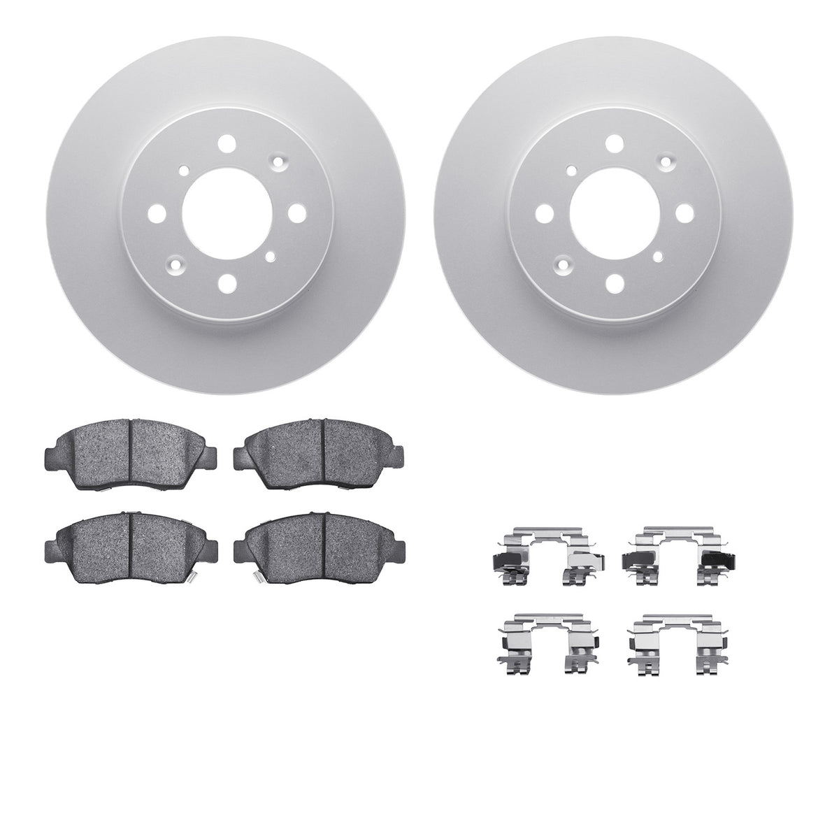 4512-59105 DFC Geospec Rotors with 5000 Advanced Brake Pads includes Hardware