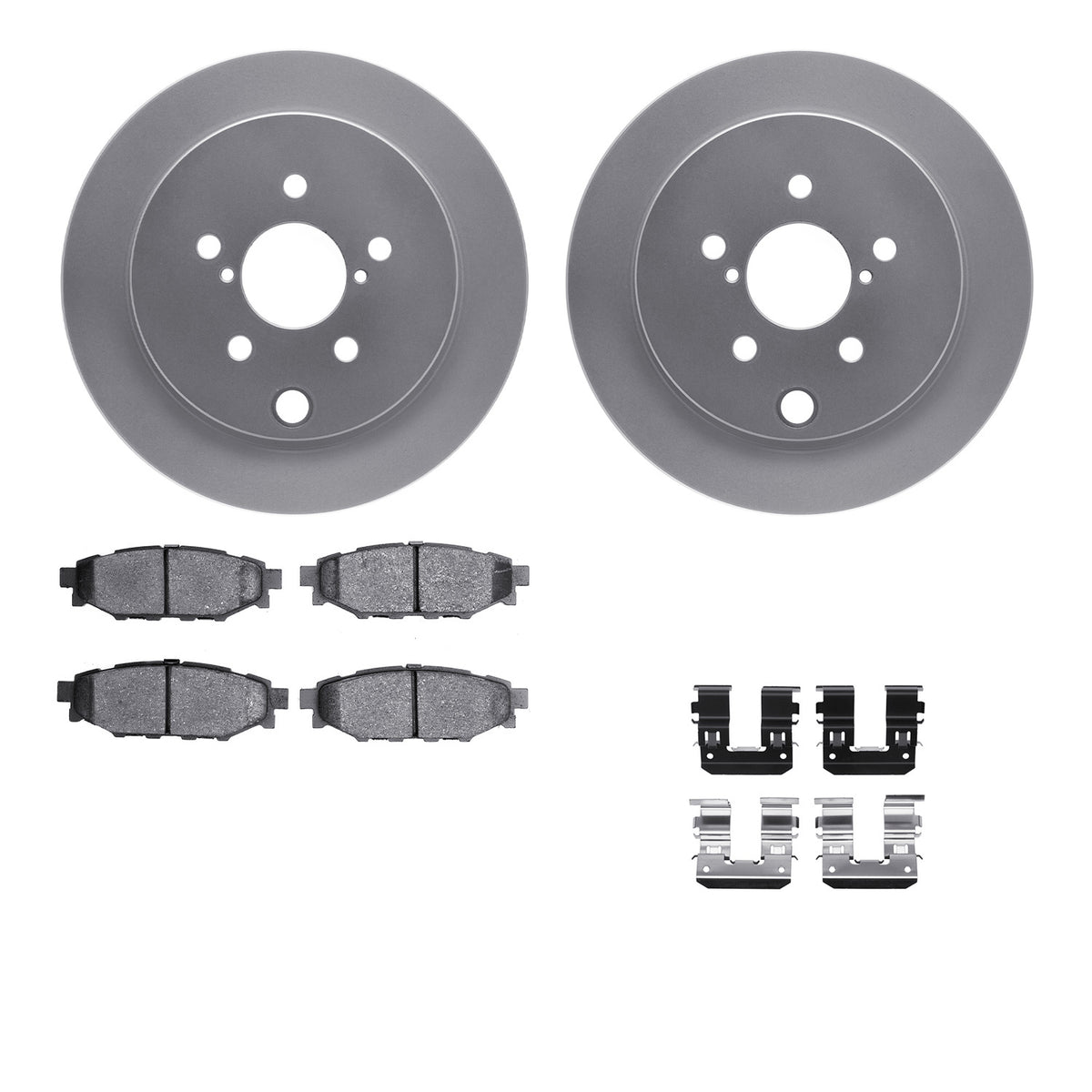 4512-13068 DFC Geospec Rotors with 5000 Advanced Brake Pads includes Hardware
