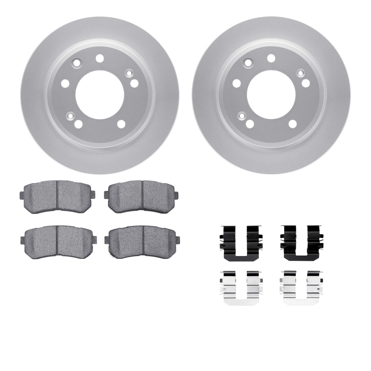 4512-03137 DFC Geospec Rotors with 5000 Advanced Brake Pads includes Hardware