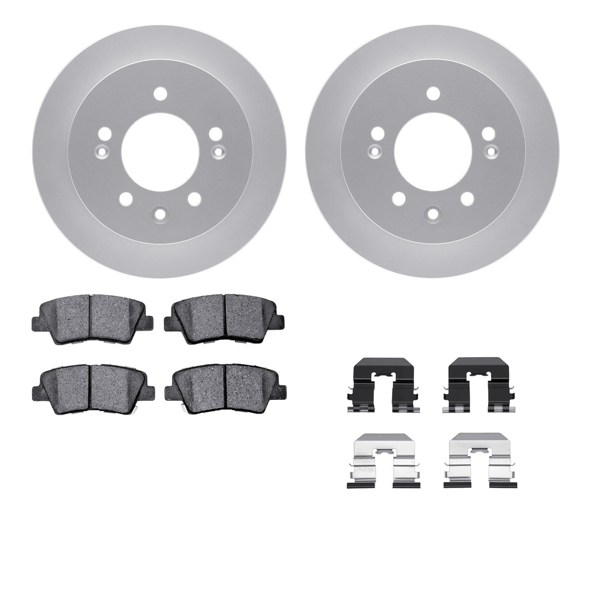 4512-03133 DFC Geospec Rotors with 5000 Advanced Brake Pads includes Hardware