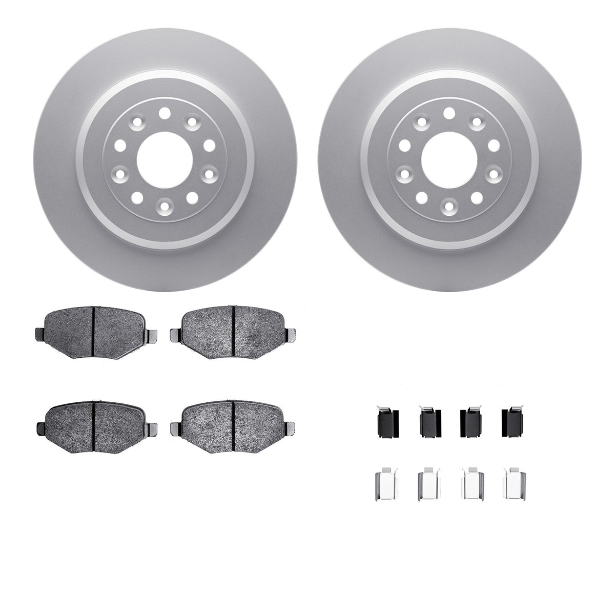 4512-99087 DFC Geospec Rotors with 5000 Advanced Brake Pads includes Hardware