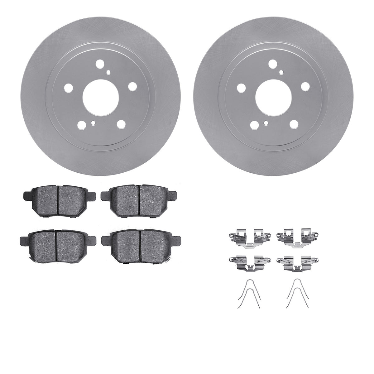 4512-76142 DFC Geospec Rotors with 5000 Advanced Brake Pads includes Hardware